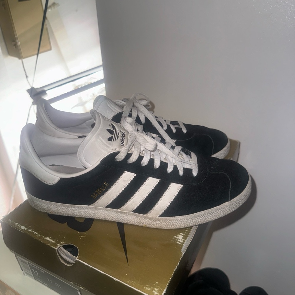 Adidas Gazelle Black and White Sneakers